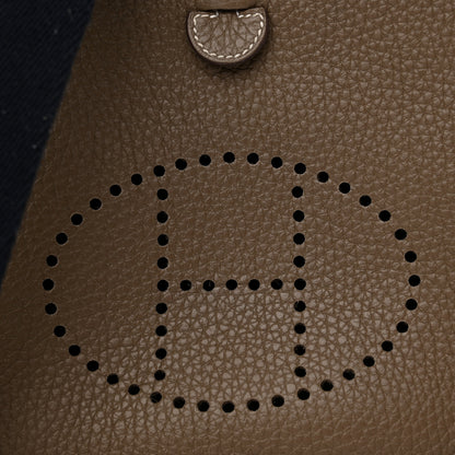 Hermes Taurillon Clemence Amazone Evelyne TPM Etoupe Bleu Indigo 8 of 11