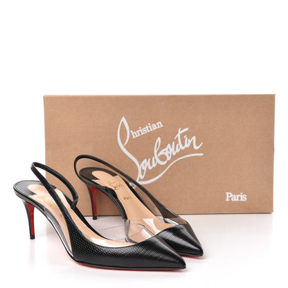 Christian Louboutin Calf Zarli PVC Optisexy 70 Pumps 36.5 Black 8 of 8