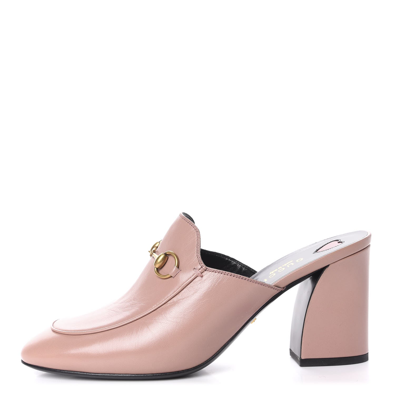Gucci Malaga Kid Horsebit Princetown Mid Heel Mules 39 Crystal Pink 1 of 10