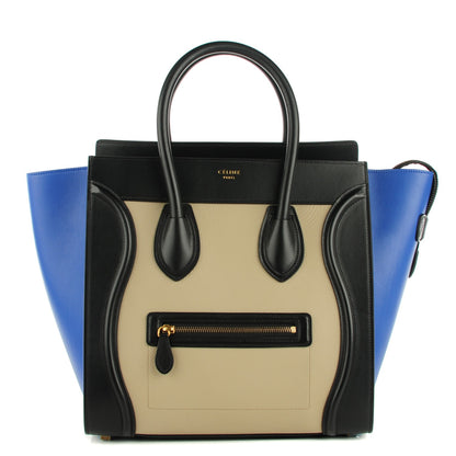 Celine Elephant Calfskin Mini Tri-Color Luggage Beige 1 of 8