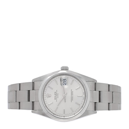 Rolex Stainless Steel 34mm Oyster Perpertual Date Watch Silver 15200 2 of 4