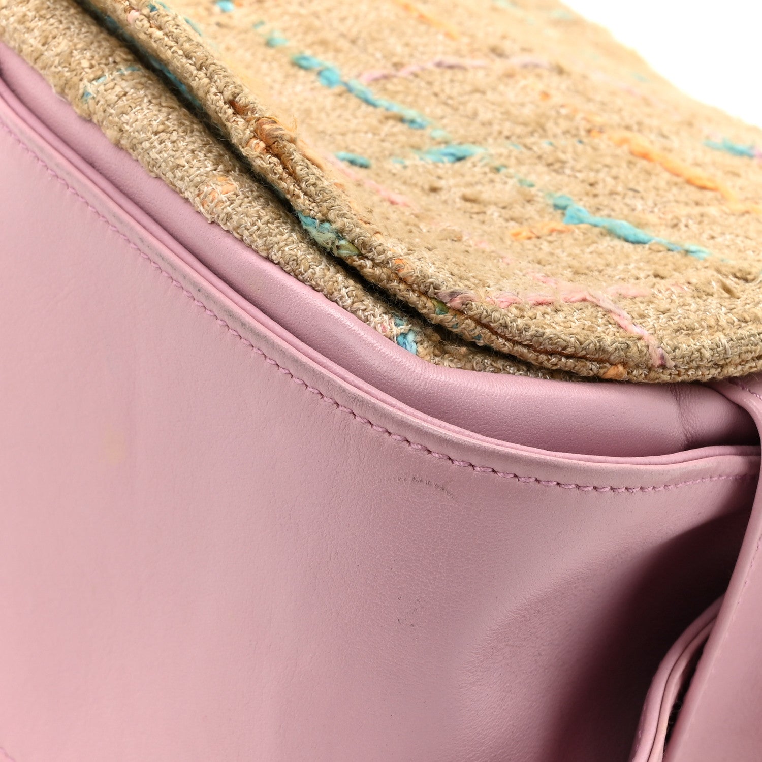 Chanel Tweed Mademoiselle Turn Lock Crossbody Bag Beige 12 of 14