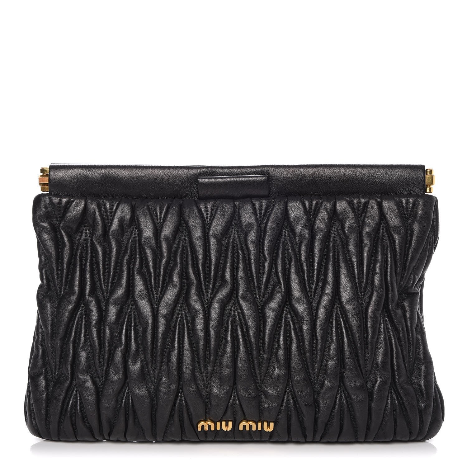 Miu Miu Nappa Matelasse Clutch Nero Black 1 of 8
