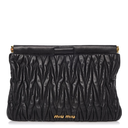 Miu Miu Nappa Matelasse Clutch Nero Black 1 of 8