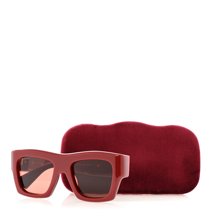 Gucci Acetate Square Sunglasses GG1772S Red 9 of 9