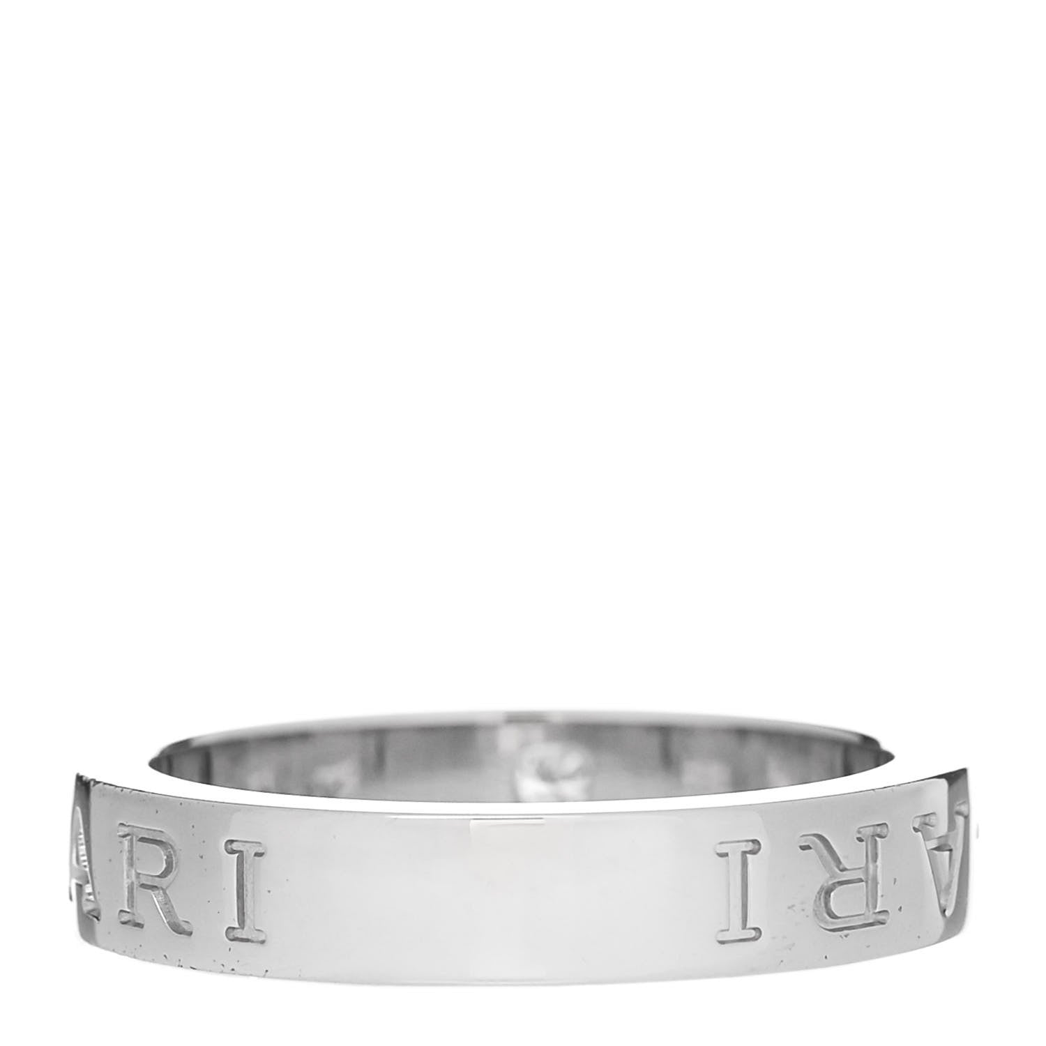 Bulgari 18K White Gold Diamond B.Zero1 Essential Band Ring 54 7 3 of 5