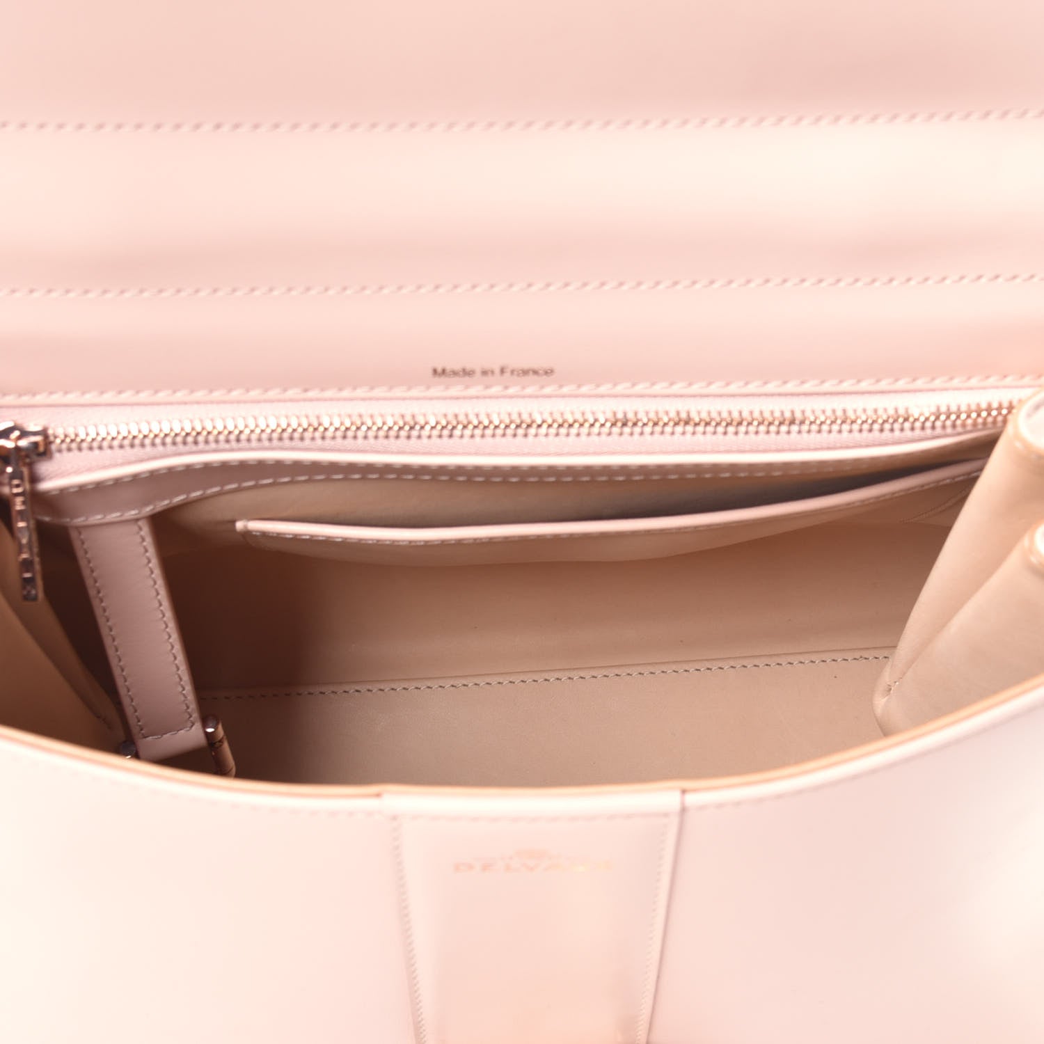 Delvaux Calfskin MM Brillant Satchel Nude 5 of 9