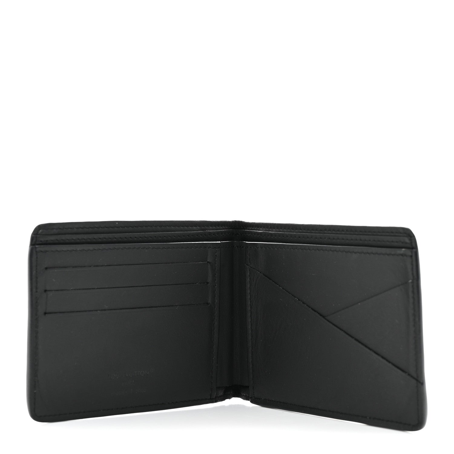 Louis Vuitton Calfskin Monogram Shadow Multiple Wallet Black 5 of 6