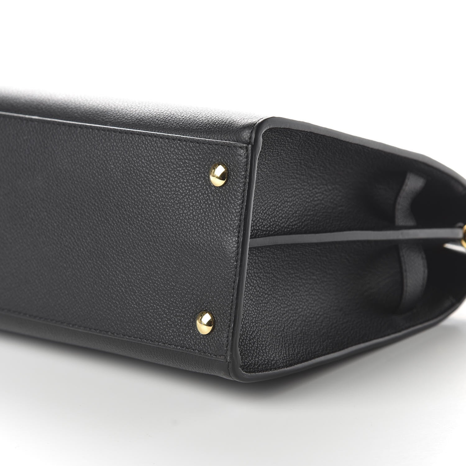 Burberry Grainy Calfskin Medium Title Bag Black 8 of 10