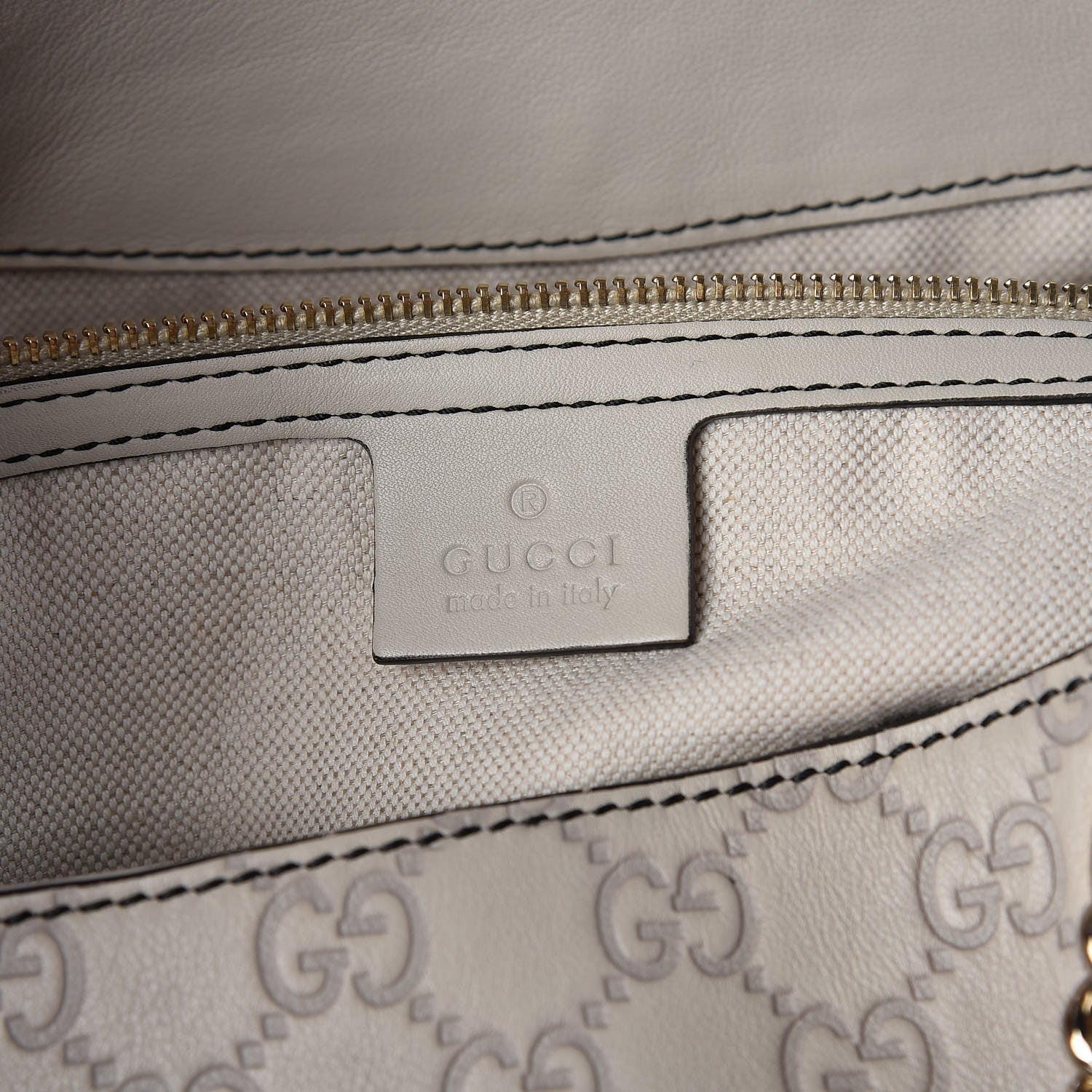 Gucci Guccissima Signature Medium Emily Shoulder Bag Mystic White 6 of 10