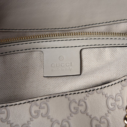Gucci Guccissima Signature Medium Emily Shoulder Bag Mystic White 6 of 10