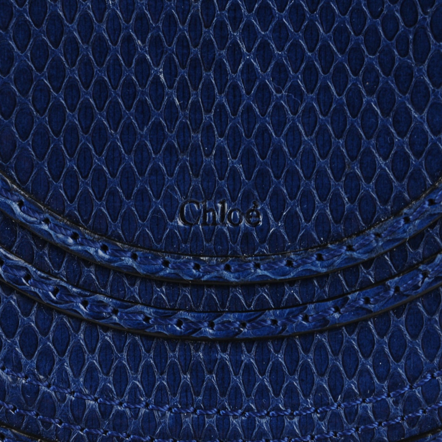 Snakeskin Mini Marcie Round Crossbody Bag Blue Velvet