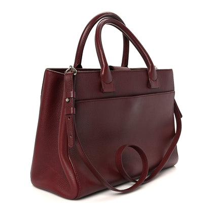 Chanel Grained Calfskin Small Neo Executive Shopper Tote Burgundy 3 of 10