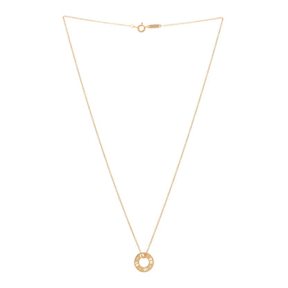 Tiffany 18K Rose Gold Diamond Atlas Pierced Pendant Necklace 2 of 3