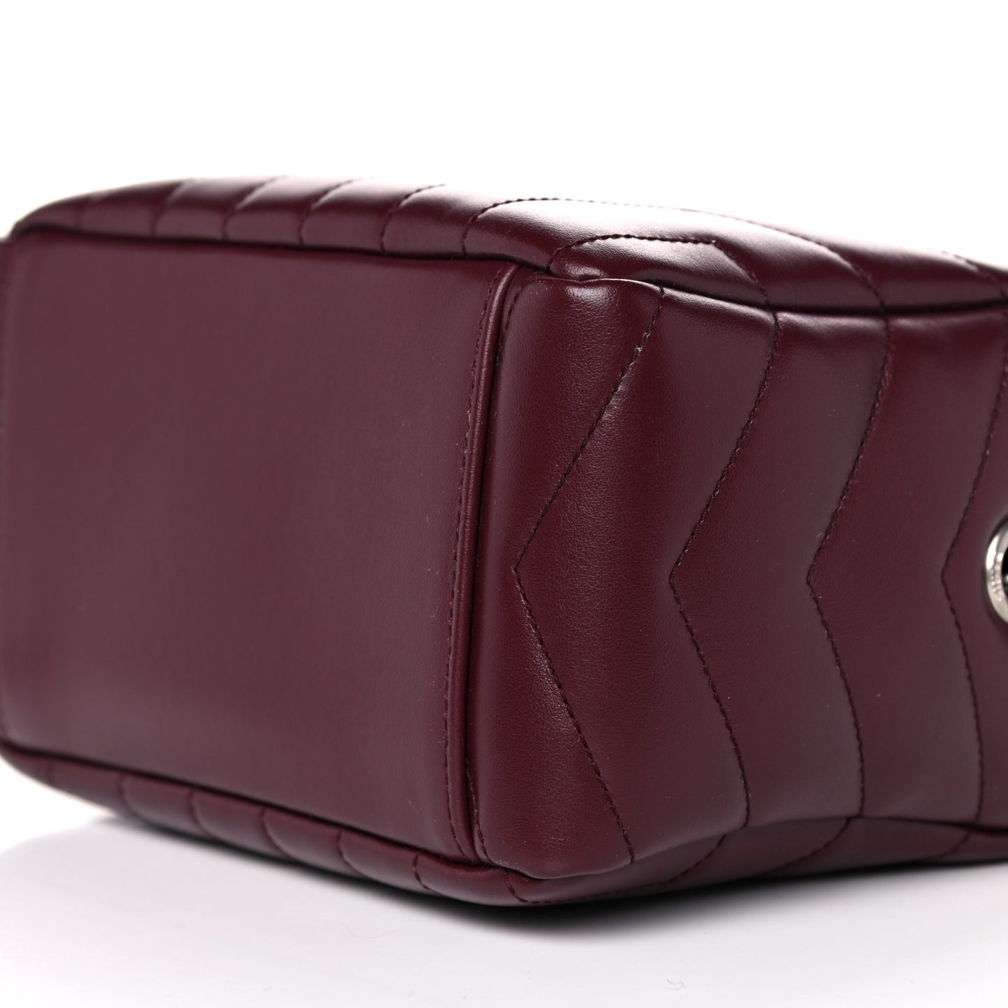 Calfskin Y Quilted Monogram Small Loulou Bowling Bag Rouge Legion