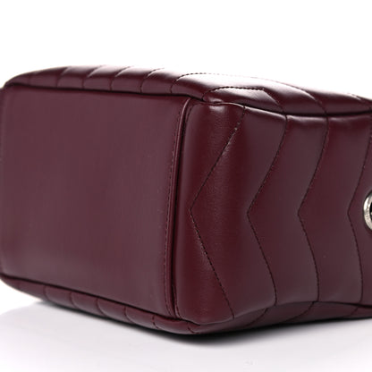 Saint Laurent Calfskin Y Quilted Monogram Small Loulou Bowling Bag Rouge Legion 9 of 9
