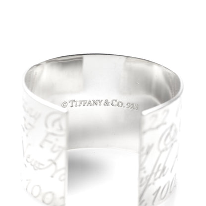 Tiffany Sterling Silver Wide Notes Cuff Bracelet 4 of 4