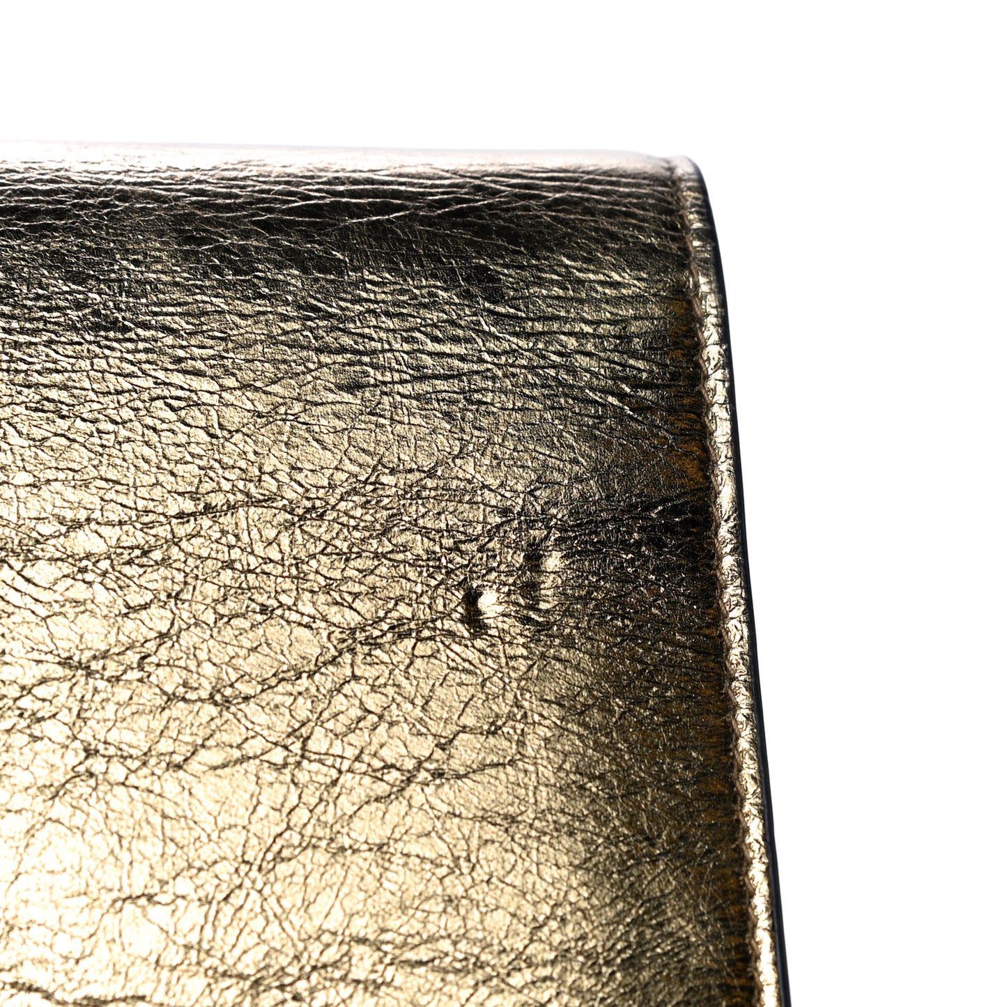Metallic Calfskin Monogram Belle de Jour Chain Clutch Gold