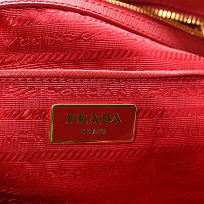 Prada Saffiano Lux Large Double Zip Tote Fuoco 6 of 9