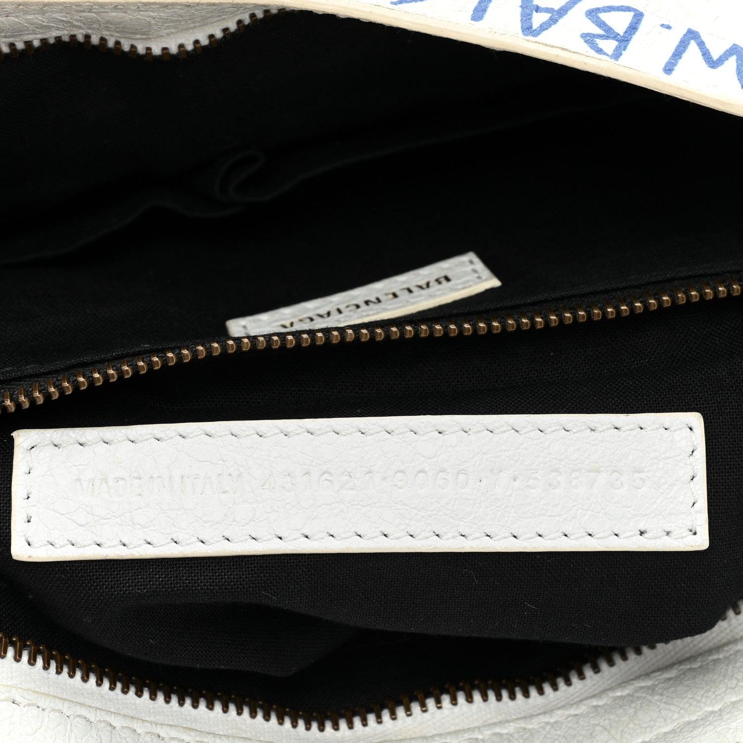 Balenciaga Agneau Graffiti All Over Classic Hardware S City White Bleu Rouge 8 of 16