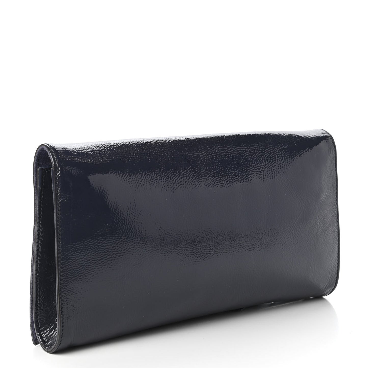 Soft Patent Medium Soho Clutch Uniform Blue