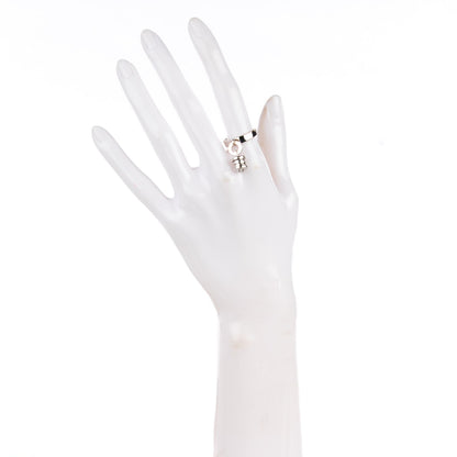 Bulgari 18K White Gold Diamond B.Zero1 Charm Ring 54 6.75 2 of 7