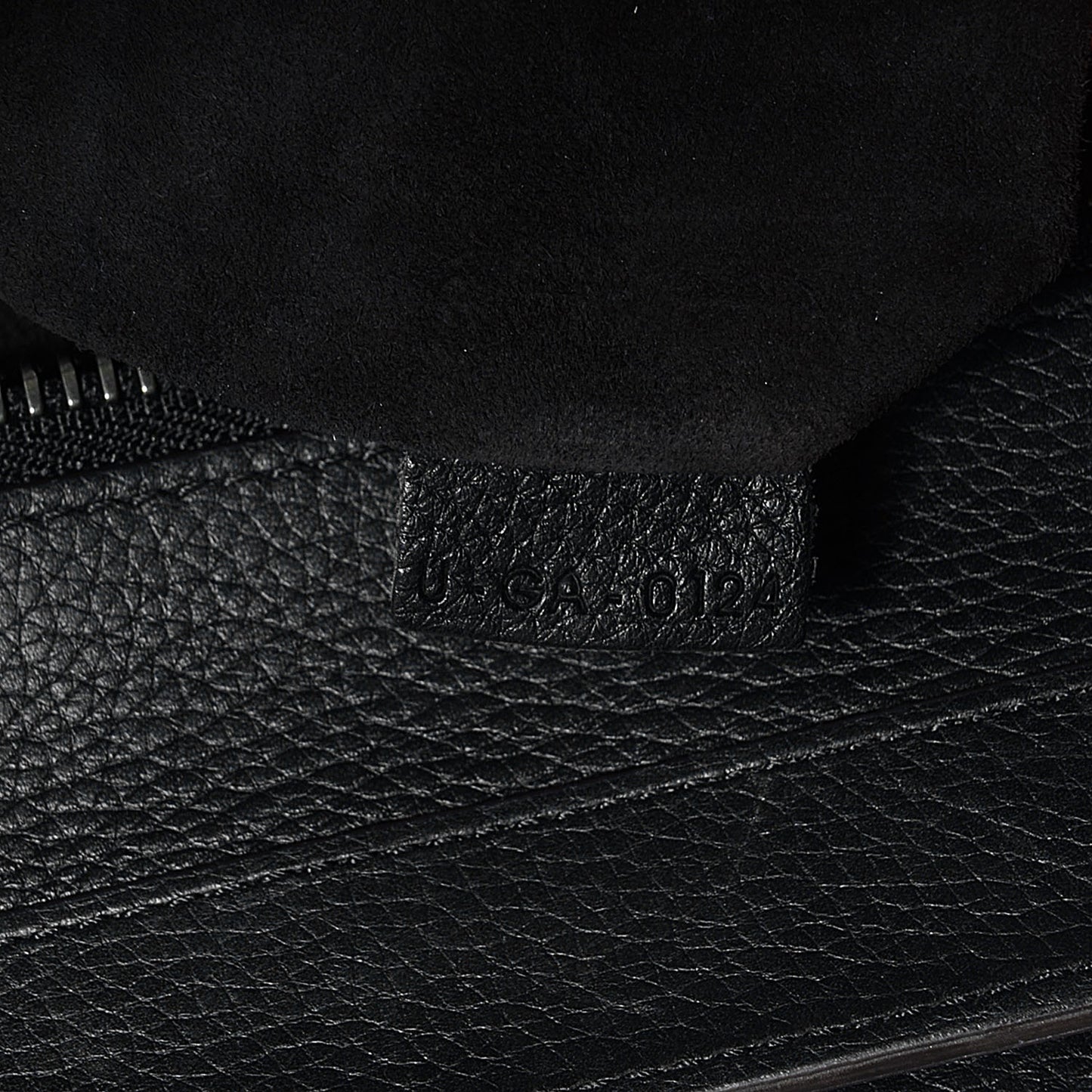 Drummed Calfskin Mini Luggage Black