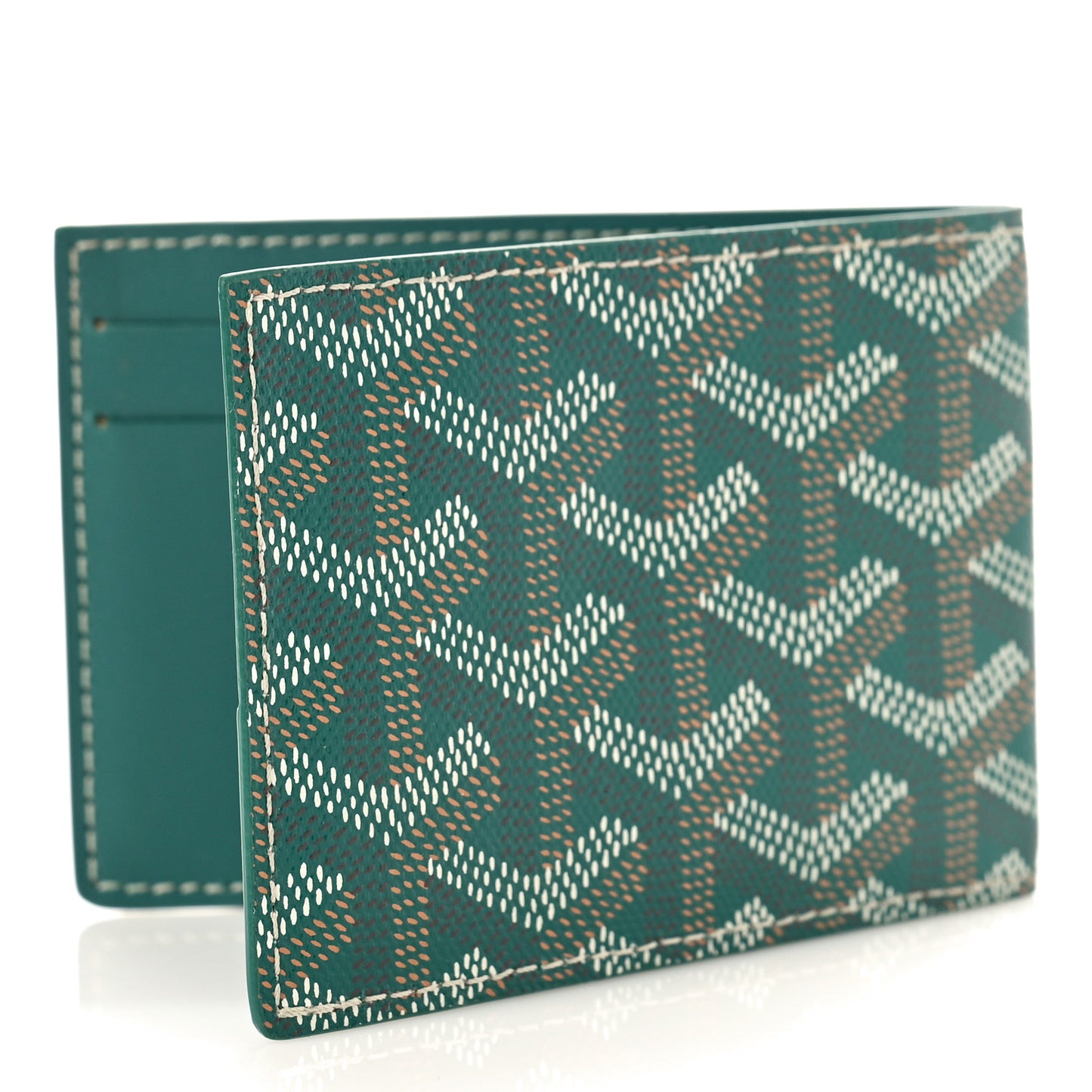 Goyardine Bi-Fold Victoire PM Wallet Green