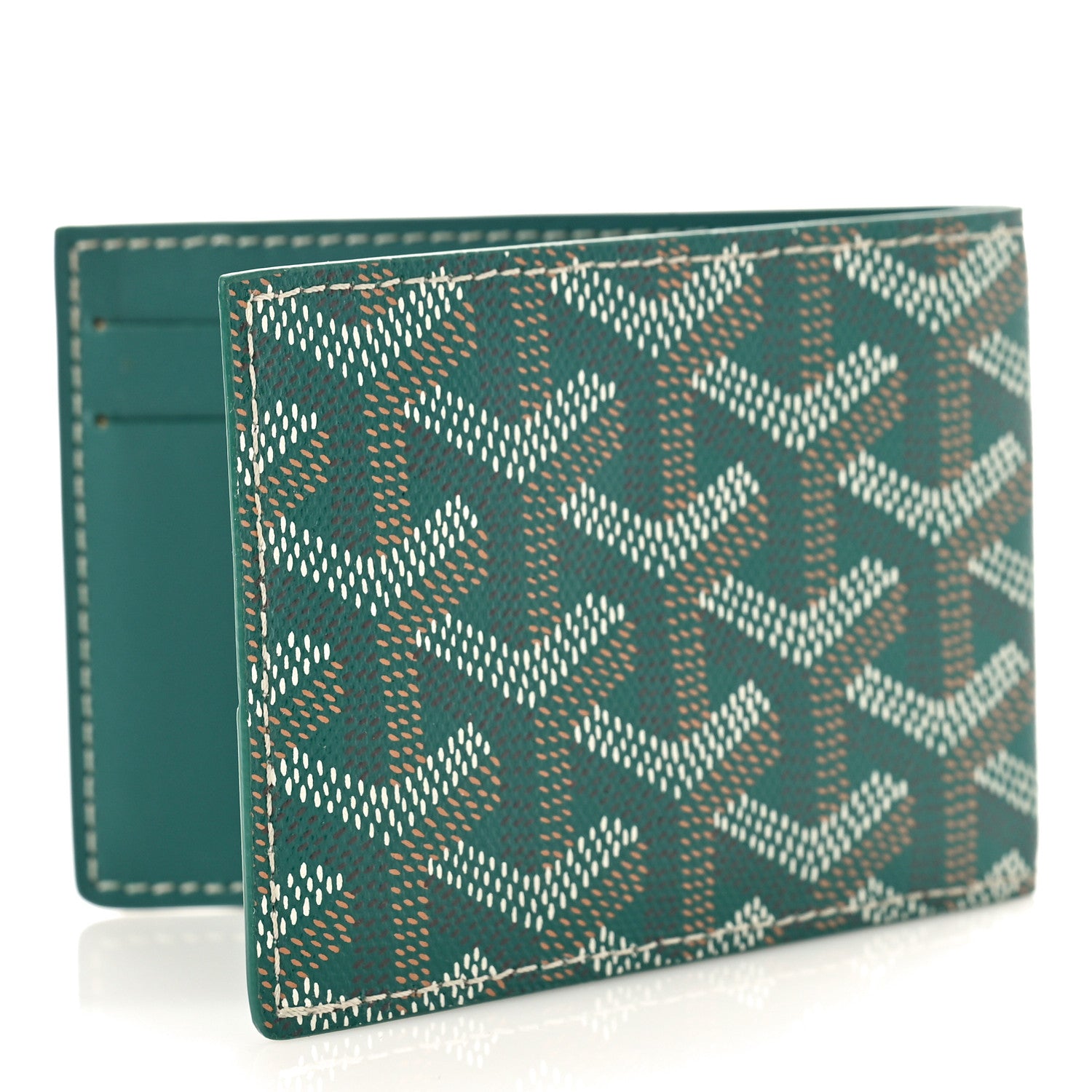 Goyard Goyardine Bi-Fold Victoire PM Wallet Green 3 of 8