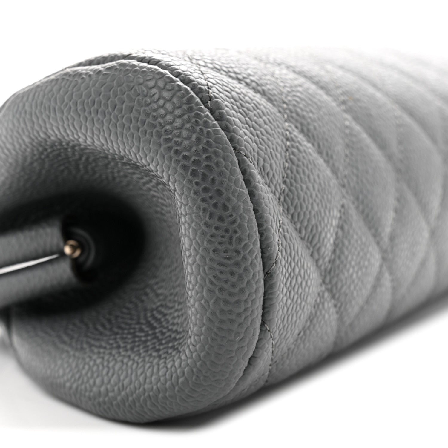 Chanel Caviar Quilted Timeless Clutch Dark Grey 9 of 11