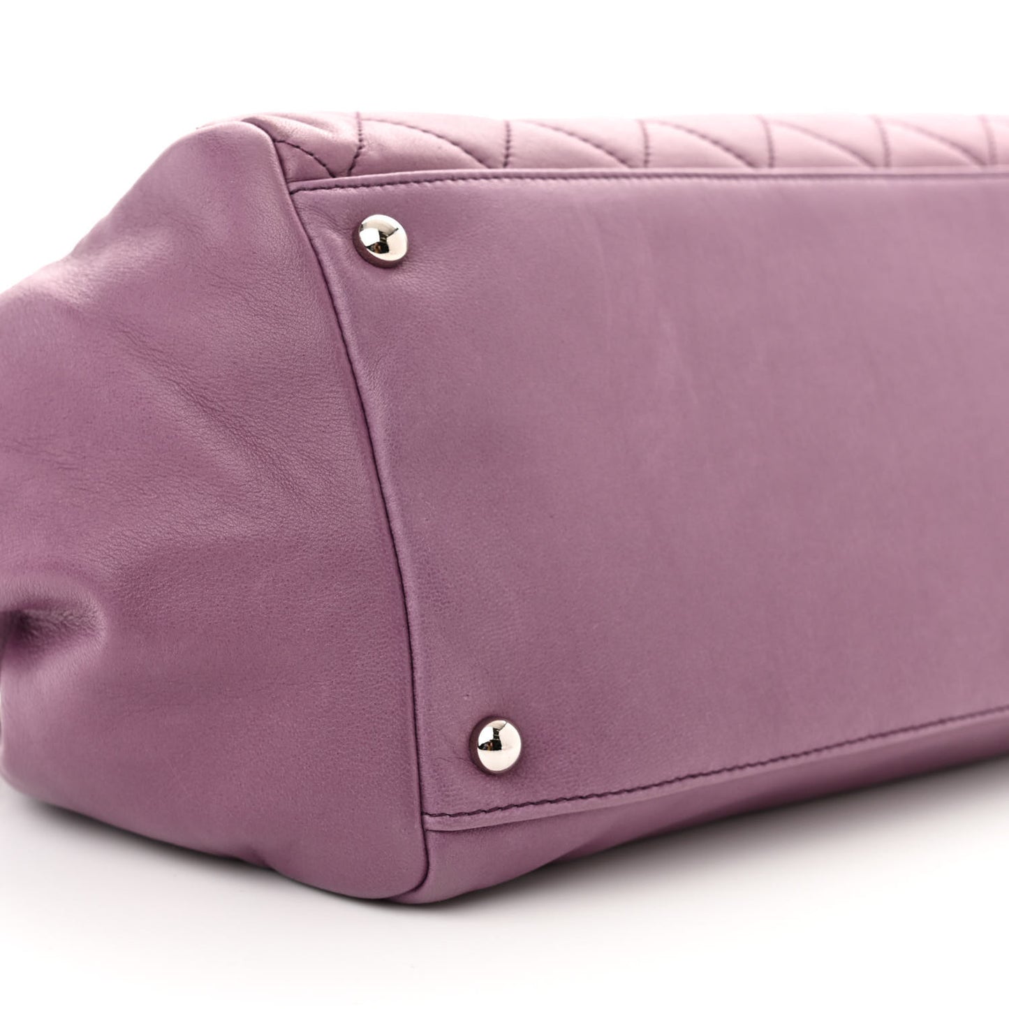 Lambskin Quilted CC Flap Light Purple
