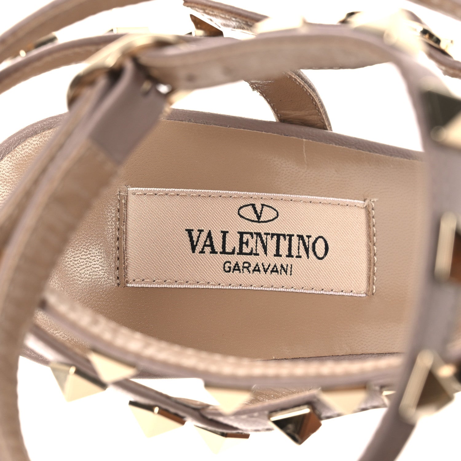 Valentino Garavani Calfskin Nappa Rockstud Ankle Strap 65mm Pumps 38.5 Black Poudre 9 of 11