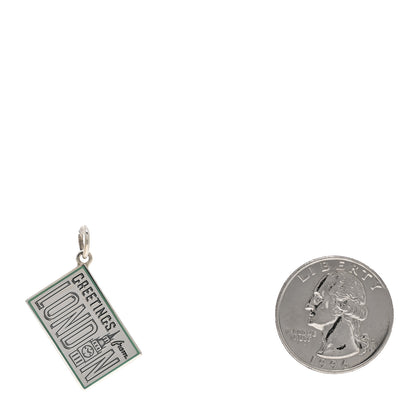 Tiffany Sterling Silver Enamel London Postcard Charm Blue 3 of 3
