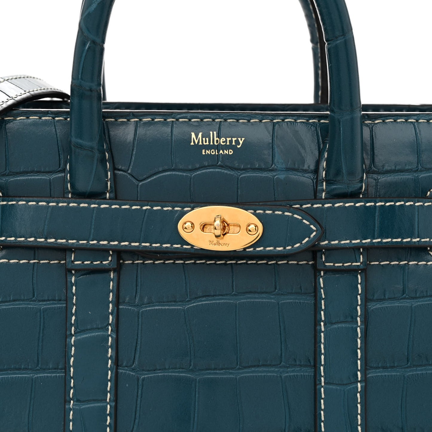 Crocodile Embossed Micro Zipped Bayswater Nautical Blue