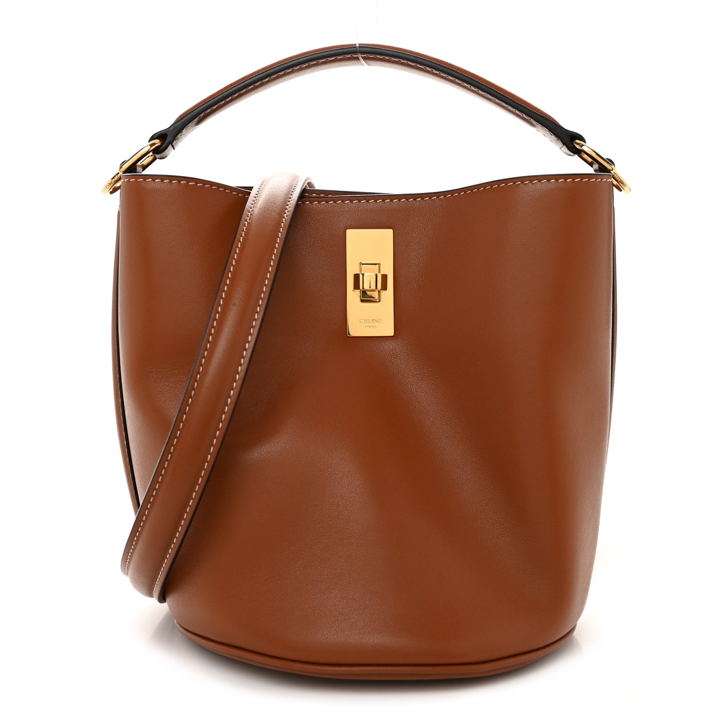 Smooth Calfskin Teen Bucket 16 Tan