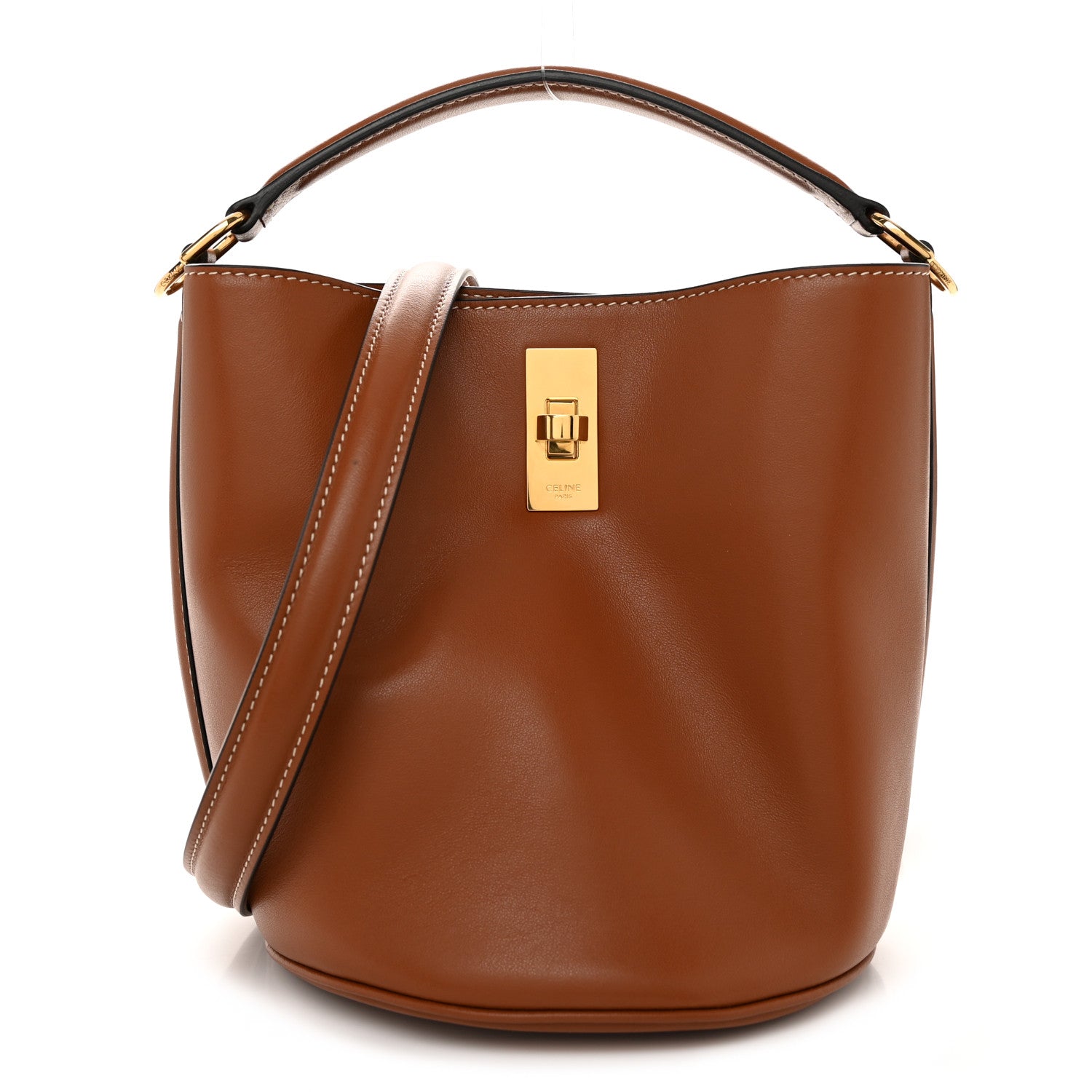 Celine Smooth Calfskin Teen Bucket 16 Tan 1 of 10