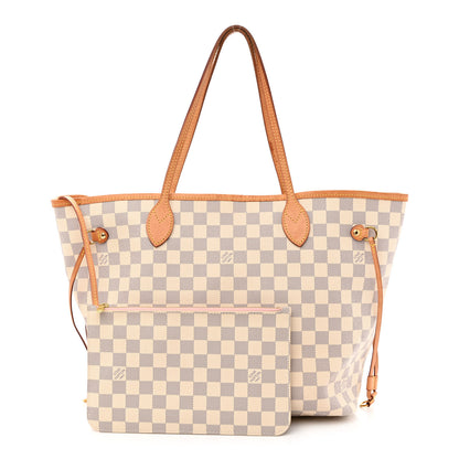 Louis Vuitton Damier Azur Neo Neverfull MM Rose Ballerine 1 of 13