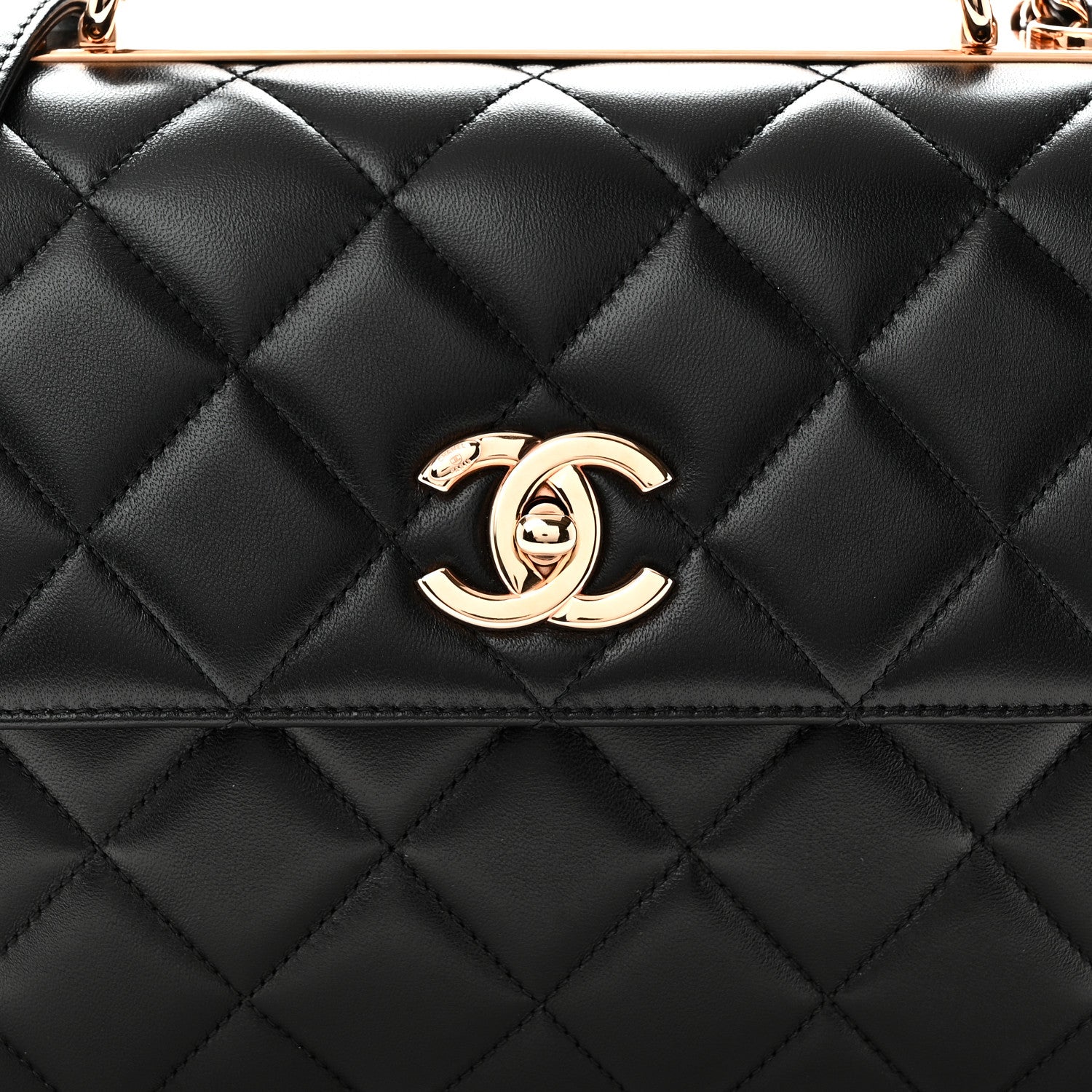 Chanel Lambskin Quilted Small Trendy CC Dual Handle Flap Bag Black 8 of 10