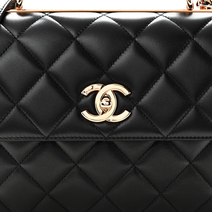 Chanel Lambskin Quilted Small Trendy CC Dual Handle Flap Bag Black 8 of 10