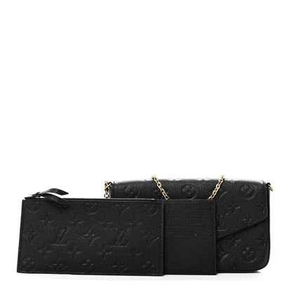 Louis Vuitton Empreinte Pochette Felicie Chain Wallet Black 3 of 11