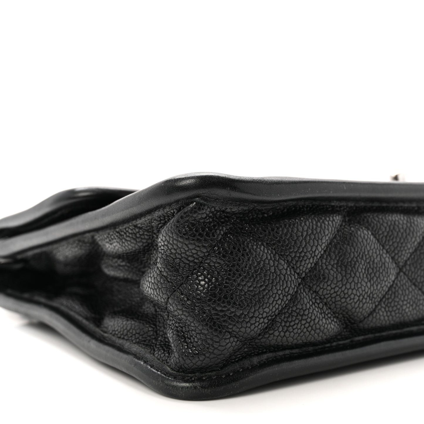 Caviar Quilted Medium French Riviera Flap Black