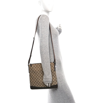 Gucci Monogram Calfskin Perforated Medium Flat Messenger Bag Dark Brown 2 of 10