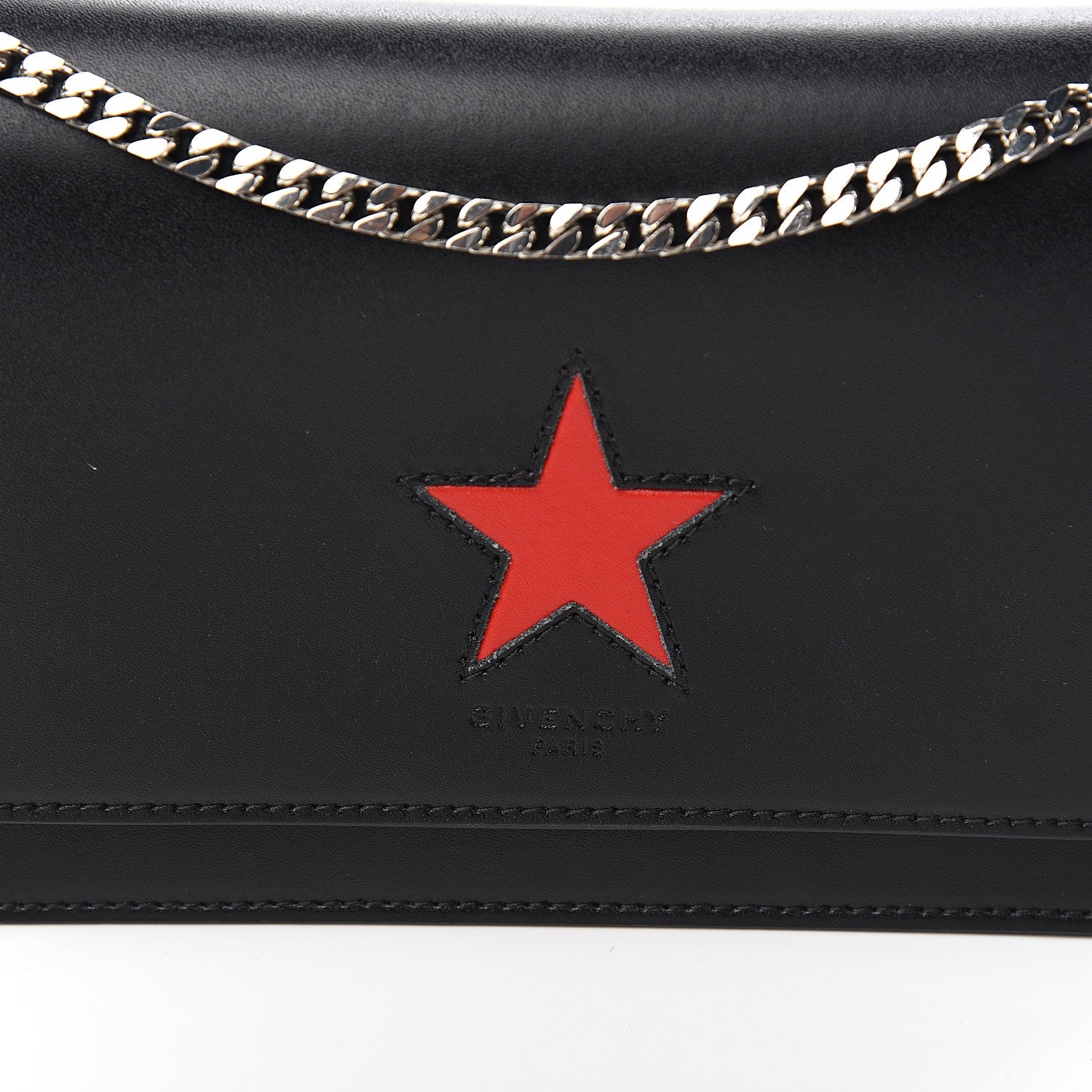 Givenchy Calfskin Star Pandora Chain Wallet Black 10 of 10