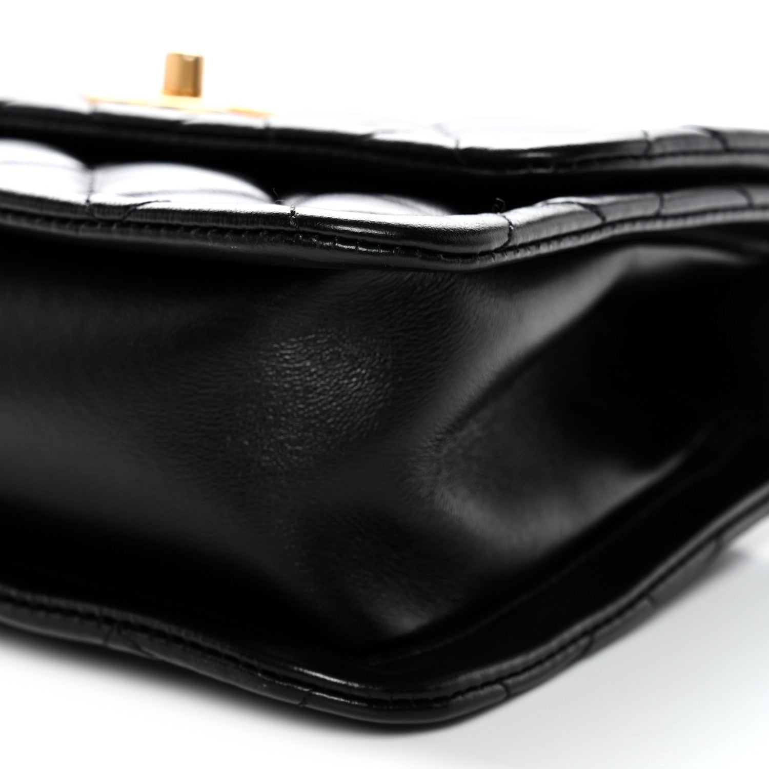 Chanel Shiny Lambskin Quilted Mini Flap Black 10 of 10