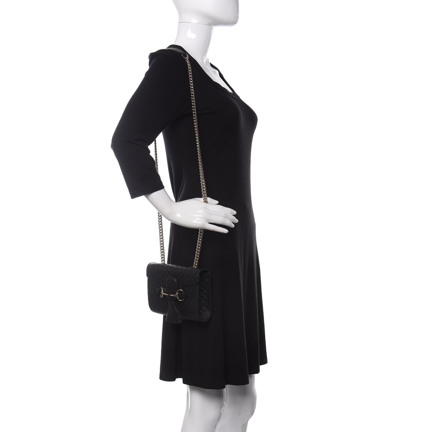 Gucci Microguccissima Mini Emily Shoulder Bag Black 2 of 10
