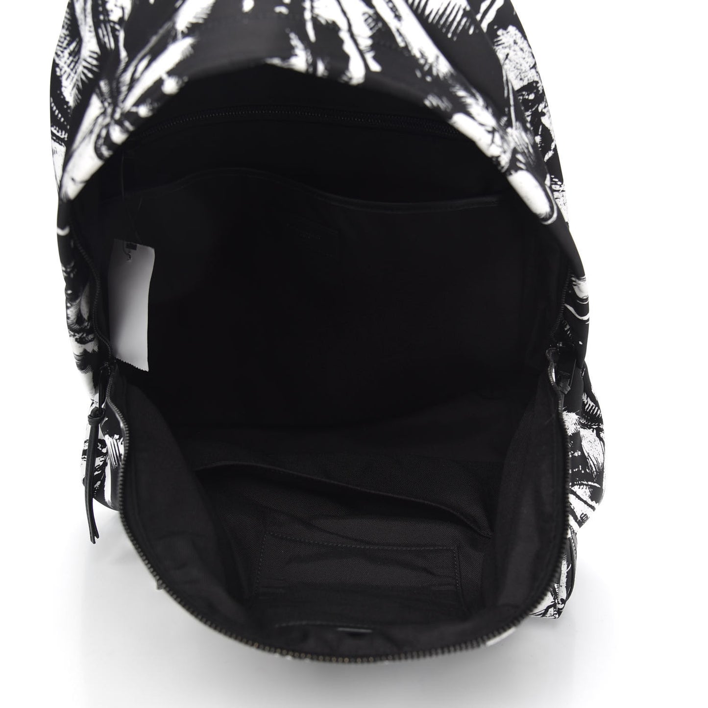 Canvas Palm Tree City Backpack Black White