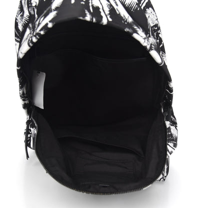 Saint Laurent Canvas Palm Tree City Backpack Black White 5 of 8
