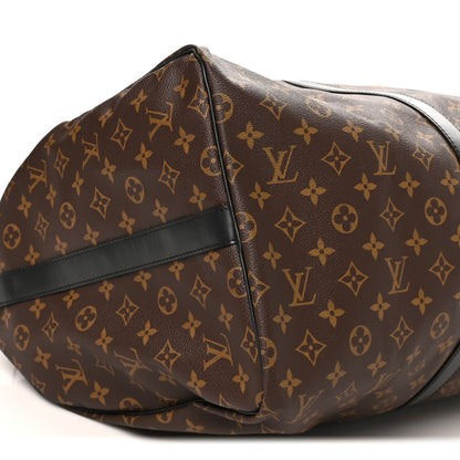 Louis Vuitton Monogram Macassar Keepall Bandouliere 55 7 of 8