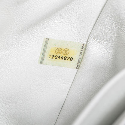 Chanel Caviar Quilted Jumbo Single Flap White 8 of 9