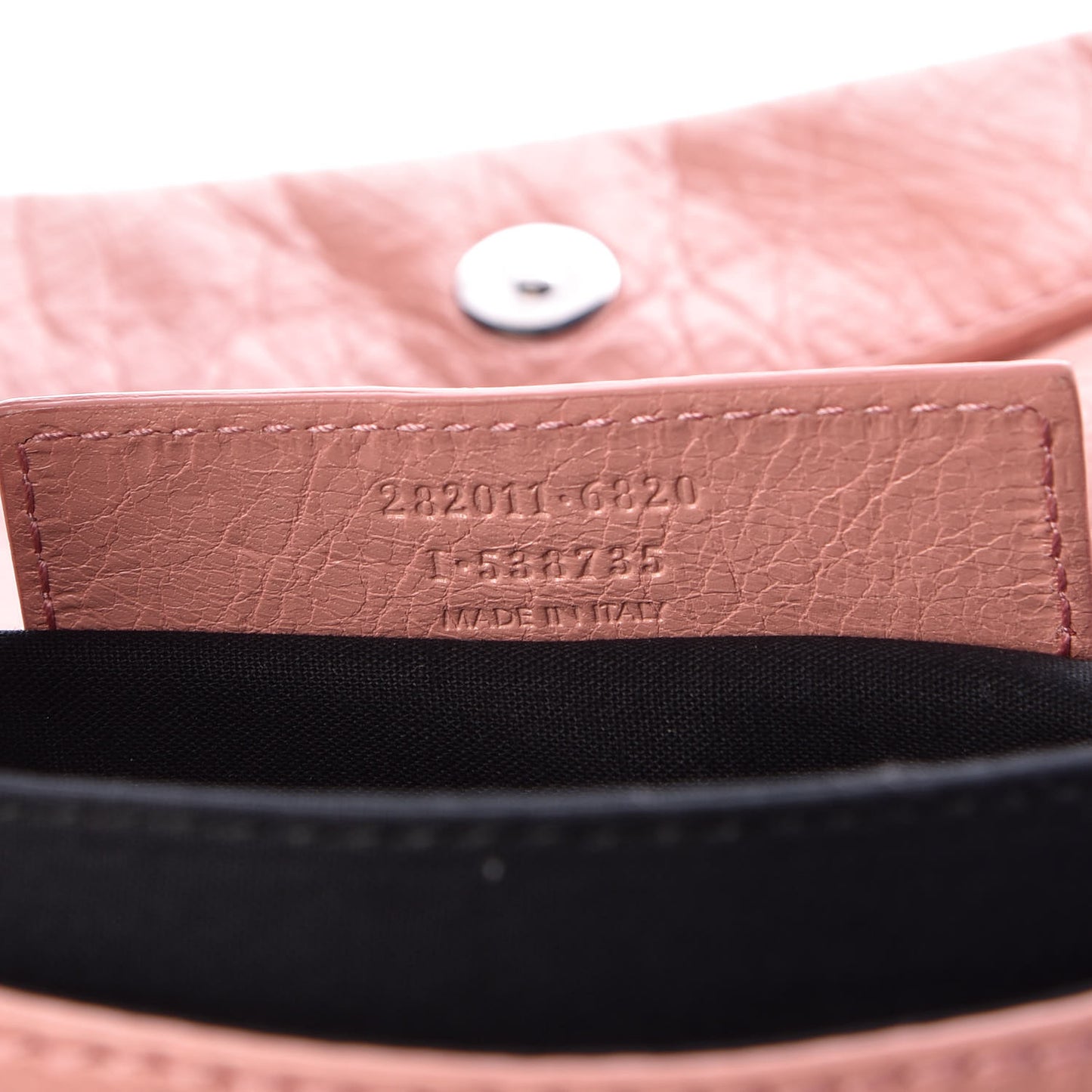 Agneau Giant 12 Silver Hardware Envelope Clutch Rose Peche
